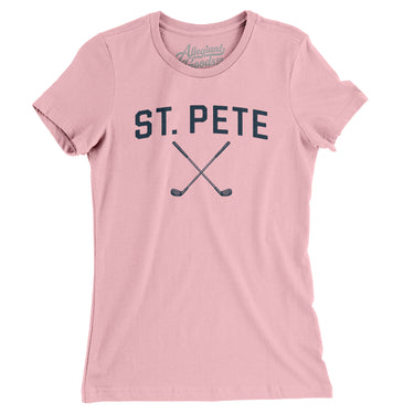 St. Pete Golf Women's T-Shirt-Light Pink-Allegiant Goods Co. Vintage Sports Apparel