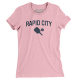 Rapid City Pickleball Women's T-Shirt-Light Pink-Allegiant Goods Co. Vintage Sports Apparel