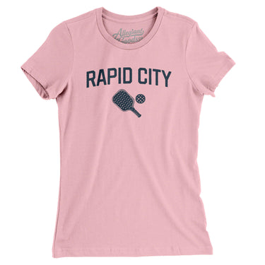Rapid City Pickleball Women's T-Shirt-Light Pink-Allegiant Goods Co. Vintage Sports Apparel