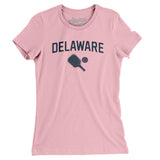 Delaware Pickleball Women's T-Shirt-Light Pink-Allegiant Goods Co. Vintage Sports Apparel