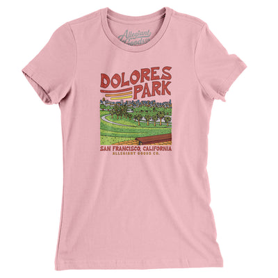 Dolores Park Women's T-Shirt-Light Pink-Allegiant Goods Co. Vintage Sports Apparel