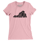 Virginia State Shape Text Women's T-Shirt-Allegiant Goods Co. Vintage Sports Apparel