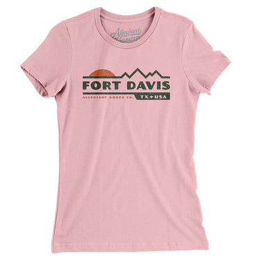 Fort Davis Mountain Sunset Women's T-Shirt-Light Pink-Allegiant Goods Co. Vintage Sports Apparel