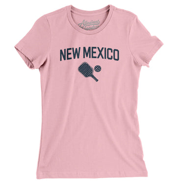 New Mexico Pickleball Women's T-Shirt-Light Pink-Allegiant Goods Co. Vintage Sports Apparel