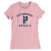 Pittsburgh Rebels Women's T-Shirt-Light Pink-Allegiant Goods Co. Vintage Sports Apparel