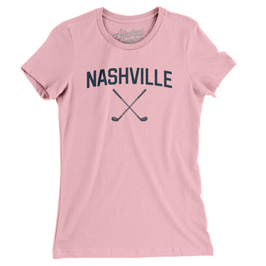 Nashville Golf Women's T-Shirt-Light Pink-Allegiant Goods Co. Vintage Sports Apparel