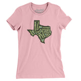 Texas Golf Course Map Women's T-Shirt-Light Pink-Allegiant Goods Co. Vintage Sports Apparel