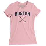 Boston Golf Women's T-Shirt-Light Pink-Allegiant Goods Co. Vintage Sports Apparel