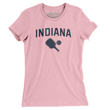 Indiana Pickleball Women's T-Shirt-Light Pink-Allegiant Goods Co. Vintage Sports Apparel