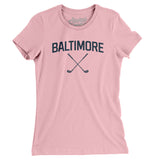 Baltimore Golf Women's T-Shirt-Light Pink-Allegiant Goods Co. Vintage Sports Apparel