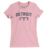 Detroit Cycling Women's T-Shirt-Light Pink-Allegiant Goods Co. Vintage Sports Apparel