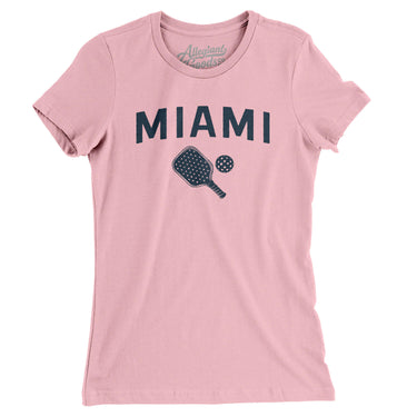 Miami Pickleball Women's T-Shirt-Light Pink-Allegiant Goods Co. Vintage Sports Apparel