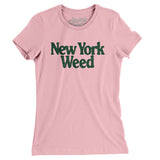 New York Weed Women's T-Shirt-Light Pink-Allegiant Goods Co. Vintage Sports Apparel