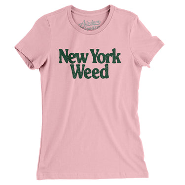 New York Weed Women's T-Shirt-Light Pink-Allegiant Goods Co. Vintage Sports Apparel
