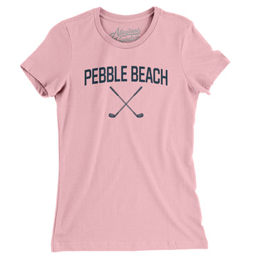 Pebble Beach Golf Women's T-Shirt-Light Pink-Allegiant Goods Co. Vintage Sports Apparel