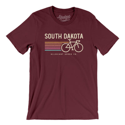 South Dakota Cycling Men/Unisex T-Shirt-Maroon-Allegiant Goods Co. Vintage Sports Apparel