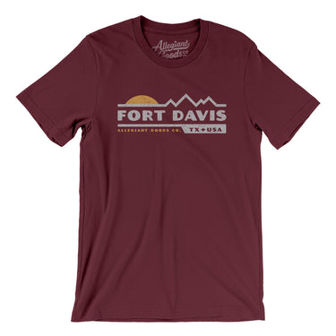 Fort Davis Mountain Sunset Men/Unisex T-Shirt-Maroon-Allegiant Goods Co. Vintage Sports Apparel