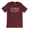 San Francisco Cycling Men/Unisex T-Shirt-Maroon-Allegiant Goods Co. Vintage Sports Apparel