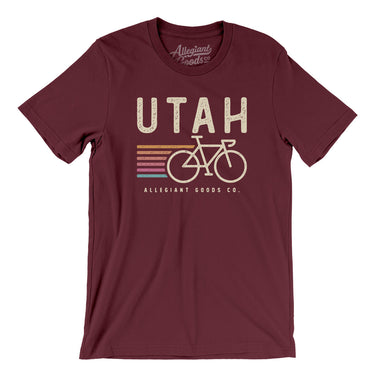 Utah Cycling Men/Unisex T-Shirt-Maroon-Allegiant Goods Co. Vintage Sports Apparel