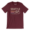 Seattle Cycling Men/Unisex T-Shirt-Maroon-Allegiant Goods Co. Vintage Sports Apparel
