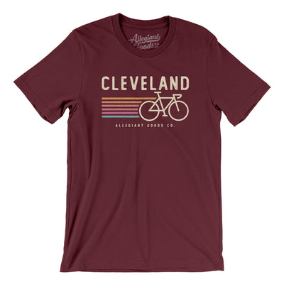 Cleveland Cycling Men/Unisex T-Shirt-Maroon-Allegiant Goods Co. Vintage Sports Apparel