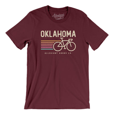 Oklahoma Cycling Men/Unisex T-Shirt-Maroon-Allegiant Goods Co. Vintage Sports Apparel