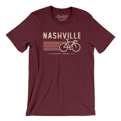 Nashville Cycling Men/Unisex T-Shirt-Maroon-Allegiant Goods Co. Vintage Sports Apparel
