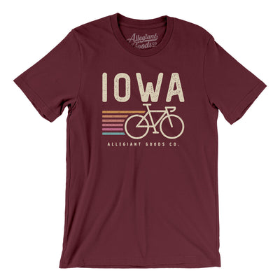 Iowa Cycling Men/Unisex T-Shirt-Maroon-Allegiant Goods Co. Vintage Sports Apparel
