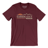 Cañon City Mountain Sunset Men/Unisex T-Shirt-Maroon-Allegiant Goods Co. Vintage Sports Apparel