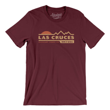 Las Cruces Mountain Sunset Men/Unisex T-Shirt-Maroon-Allegiant Goods Co. Vintage Sports Apparel