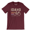 Idaho Cycling Men/Unisex T-Shirt-Maroon-Allegiant Goods Co. Vintage Sports Apparel