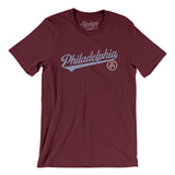 Philadelphia Vintage Script Men/Unisex T-Shirt-Allegiant Goods Co. Vintage Sports Apparel