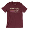 Minneapolis Cycling Men/Unisex T-Shirt-Maroon-Allegiant Goods Co. Vintage Sports Apparel