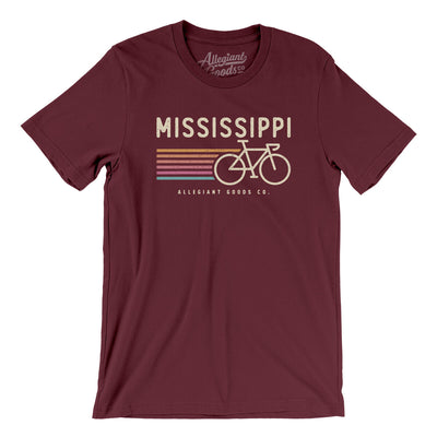 Mississippi Cycling Men/Unisex T-Shirt-Maroon-Allegiant Goods Co. Vintage Sports Apparel