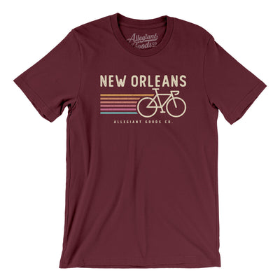 New Orleans Cycling Men/Unisex T-Shirt-Maroon-Allegiant Goods Co. Vintage Sports Apparel