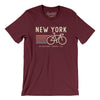 New York Cycling Men/Unisex T-Shirt-Maroon-Allegiant Goods Co. Vintage Sports Apparel