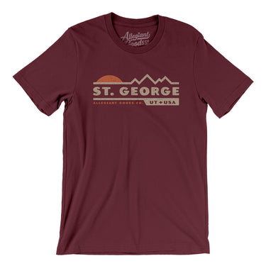 St. George Mountain Sunset Men/Unisex T-Shirt-Maroon-Allegiant Goods Co. Vintage Sports Apparel