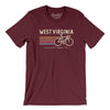 West Virginia Cycling Men/Unisex T-Shirt-Maroon-Allegiant Goods Co. Vintage Sports Apparel