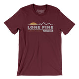 Lone Pine Mountain Sunset Men/Unisex T-Shirt-Maroon-Allegiant Goods Co. Vintage Sports Apparel