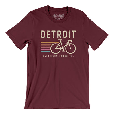 Detroit Cycling Men/Unisex T-Shirt-Maroon-Allegiant Goods Co. Vintage Sports Apparel