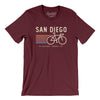 San Diego Cycling Men/Unisex T-Shirt-Maroon-Allegiant Goods Co. Vintage Sports Apparel