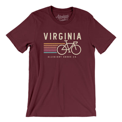 Virginia Cycling Men/Unisex T-Shirt-Maroon-Allegiant Goods Co. Vintage Sports Apparel