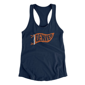 Denver Pennant Women's Racerback Tank-Allegiant Goods Co. Vintage Sports Apparel