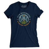 Blye Washington Retro Badge Women's T-Shirt-Midnight Navy-Allegiant Goods Co. Vintage Sports Apparel