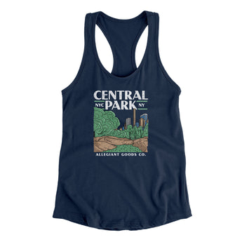 Central Park Women's Racerback Tank-Allegiant Goods Co. Vintage Sports Apparel