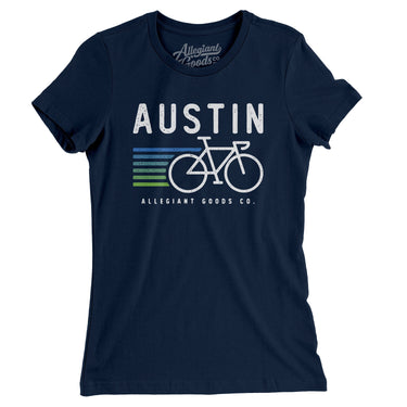 Austin Cycling Women's T-Shirt-Allegiant Goods Co. Vintage Sports Apparel
