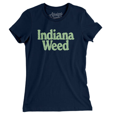 Indiana Weed Women's T-Shirt-Midnight Navy-Allegiant Goods Co. Vintage Sports Apparel
