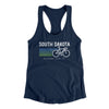 South Dakota Cycling Women's Racerback Tank-Midnight Navy-Allegiant Goods Co. Vintage Sports Apparel