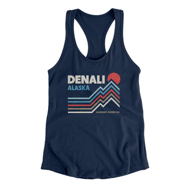 Denali Alaska Women's Racerback Tank-Midnight Navy-Allegiant Goods Co. Vintage Sports Apparel