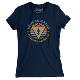 Delta Colorado Retro Badge Women's T-Shirt-Midnight Navy-Allegiant Goods Co. Vintage Sports Apparel